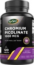 Oxify Chromium Picolinate 1000 mcg | 120 Tablets | Gluten-Free, Non-GMO | Supplement Made in USA