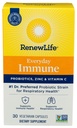 Renew Life Probiotic Everyday Immune Capsules, Daily Supplement Supports Respiratory and Immune Health, L. Rhamnosus GG and B. lactis Bl-04, Dairy, Soy and gluten-free, 10 Billion CFU, 30 Count