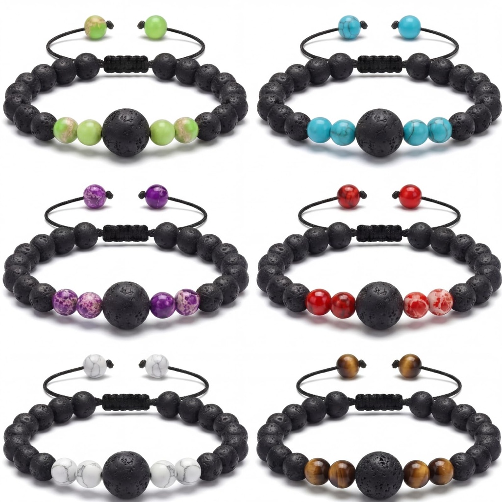 Sureio 6 Pcs Motion Sickness Bracelets Cruise Essentials Adjustable Anti Nausea Wristband for Adults Car Sea Air Sickness Relief