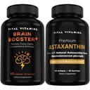 Vital Vitamins Brain Booster Plus 60 ct + Astaxanthin 60 ct