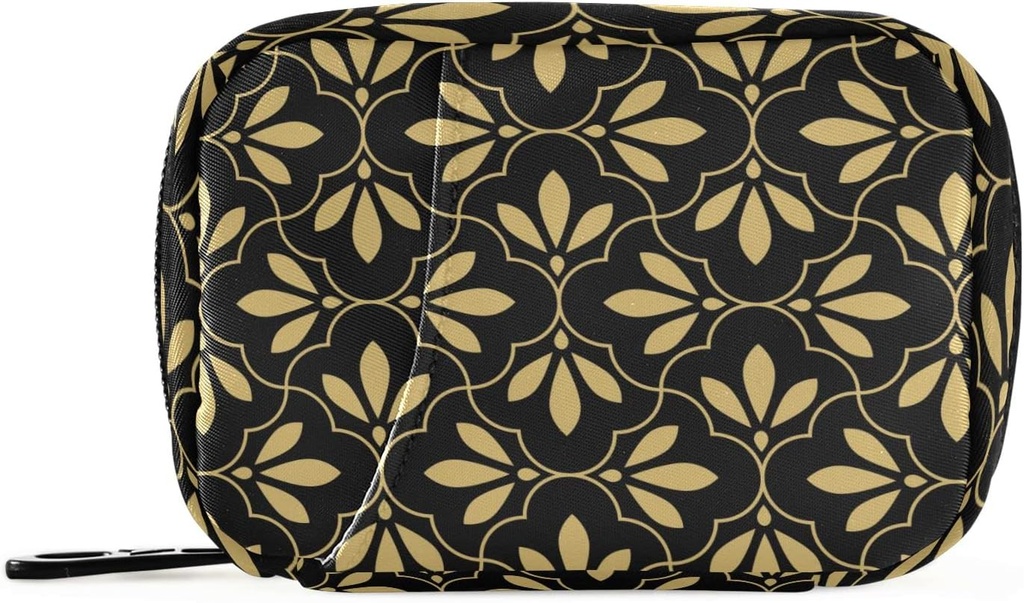 Flower Geometrik Pill Box 7 Day Pill Case Bag Travel Pill Organizer Bag Fırçası Portable Weekly Case Kompakt Ölçü