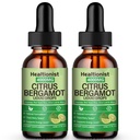 2 Packs 4000mg Citrus Bergamot Liquid Drops - Cholesterol Lowering Supplement for Immune Support Anti-Aging, Hight Cholesterol - Soursop Bitters Liquid, High Absorption, 4 Fl Oz