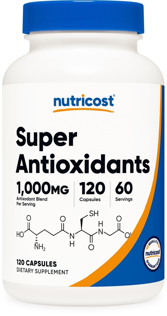 Nutricost Super Antioxidants (1000mg) 120 Capsules - Antioxidant Supplement for Men and Women with Acai, Goji, Blueberry and More, 60 Servings