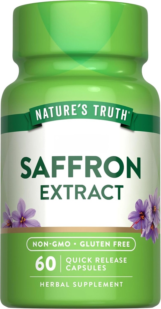 Thiên nhiên của Chân lý Saffron bổ trợ tập trung Capsules un-GMO & Gluten miễn phí