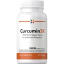 Curcumin2K Turmeric Root Complex with Black Pepper Extract, 1000mg, 60 Capsules, 1 Month Supply