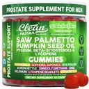 AndroFlow Saw Palmetto and Pumpkin Seed Oil Prostate Health Supplements for Men Pygeum Beta Sitosterol Lycopene Boron Zinc Selenium DIM Stinging Nettle Vitamin D, 60 Gummy Supplements By Clean Nutra