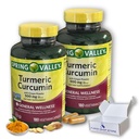 Turmeric Curcumin with Ginger Powder- 500mg Vegetarian Capsules, 180ct (Pack of 2), Boxed by Fusion Shop Store