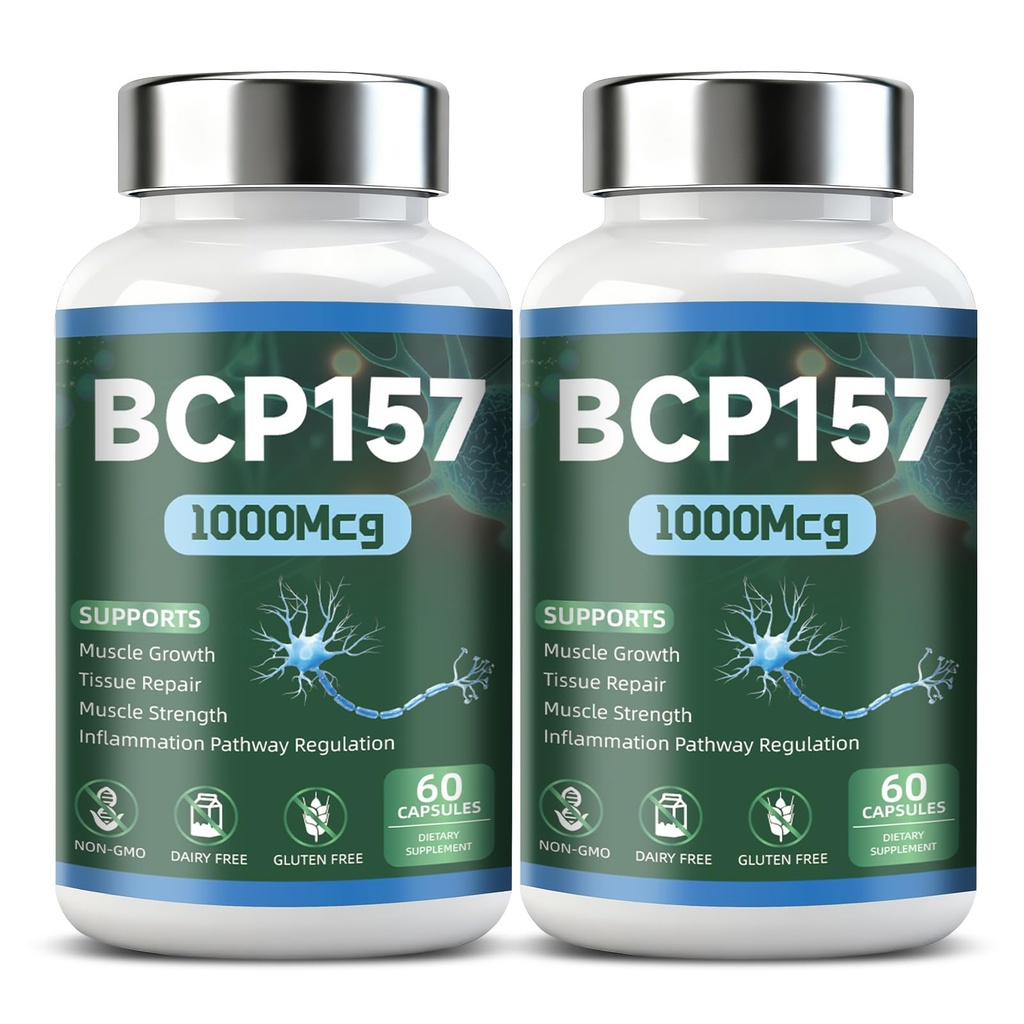 BCP157 120 Counts,2PCS, 1000 Mcg, Supports Muscle Tone, Post-Workout Recovery, Digestive Wellness and Overall Balance