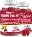 Bt Root Gummies, Nitric Oxide תוסף עבור נשים | אורגני Beet Gummy עם Grape Seed, Pomegranate, Black Pepper, ויטמין C12