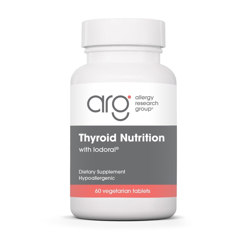 Allergy Research Group Thyroid Nutrition with Iodoral - Thyroid Support for Men & Women, Thyroid Complex Supplement, Thyroid Health, Iodine - 60 Count