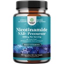 Vitamin B3 Niacinamide 500mg Capsules - Mitochondrial Energy and Potent Skin Supplement - AKA Vitamin B3 Niacin Flush Free and Nicotinamide 500mg - Flush Free Niacin Supplement - 180 Count