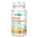 NOW Foods Supplements, BerryDophilus™ with 2 Billion, 10 Probiotic Strains, Xylitol Sweetened, Strain Verified, 60 Chewables, packaging may vary