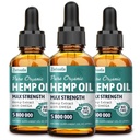 Hemp Oil Drops 3 Pack - Maximum Strength 100% Natural Hemp Oil Organic Supports Relaxation