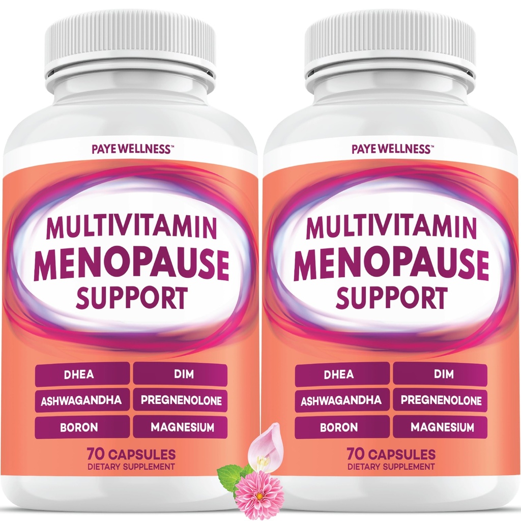 Menopause Support – DIM Supplement for Hot Flash & Night Sweats - DHEA, Ashwagandha, Pregnenolone, Magnesium, Zinc, Vitamin D Hormone Balance, Perimenopause for Women - 2 Months