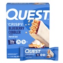 Quest Nutrition Crispy Blueberry Cobbler Hero Protein Bar, 16g Protein, 1g Sugar, 3g Net Carb, Gluten Free Protein Snack, Keto Friendly, 4 Count