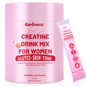 Creatine Powder for Women–Creatine for Women | Creatine Monohydrate + BCAA Powder Myo-Inositol Collagen Biotin Hyaluronic Acid Folate L Glutamine Vitamin D3 Iron Zinc Strawberry Flavor–30 Sticks