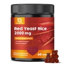 Red Yeast Rice 2,000mg with CoQ10 Gummies - Max Strength Extract Red Yeast Rice Supplement with CoQ10 200 Plus Citrus Bergamot - Natural Cholesterol Support,Vegan, Non-GMO, Gluten-Free – 60 Counts