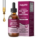 Liposomal Red Yeast Rice with CoQ10 Liquid Drops, Organic Red Rice Yeast Extract with Citrus Bergamot,Omega-3,Magnesium Glycinate, Vitamin D3 K2,Vegan,Natural Blueberry Flavor,2 FL OZ