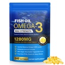 Omega 3 Fish Oil | 240 Lemon Flavored Softgels | Omega 3 Supplements Support Heart, Brain, Eyes & Immune Health | Easily Absorbed, Gluten-Free & Non-GMO