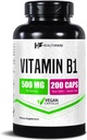 Healthfare B1-vitamin (Thiamine) 500mg d.m. 124; 200 Vegan Capsicum 124; Extra Strength High Potency Supplement