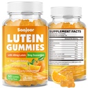 Lutein & Zeaxanthin Gummies - Eye Vitamin Supplement with 40mg Lutein & 8mg Zeaxanthin to Support Macular, Vision & Overall Eye Health, Naturally Orange Flavor, 60 Count