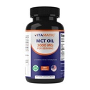 Vitamatic MCT Oil 3000 mg per Serving - 180 Softgels - from Coconut Oil - Contains 55% caprylic Acid C8 and 40% capric Acid C10