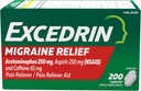 Excedrin Migrain Relief Caplets å alleviate Migraine symptomer - 200 greve