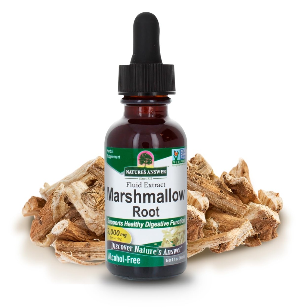 Nature's Answer Marshmallow Root Extract | Promotes Overall Good Health & Well-Being | Certified USDA Organic | Alcohol-Free, Gluten-Free & Kosher Certified 1oz