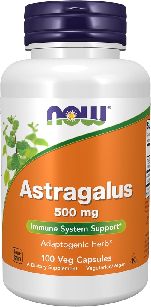 NOW Foods kiegészítők, Astragalus (Astragalus) 500 mg, Immunrendszer támogatás *, 100 kapszula