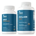 Dr. Tobias Adult Multivitamin & Psyllium Daily Supports Energy, Immunity & Healthy Bowel Movements with 42 Fruits & Vegatables, Psllium Husk, Bentonite Clay, Flaxseed & Natural Ingredients