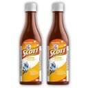 Emulsion de Scott Aceite de hígado de bacalao sabor tradicional Pack de 2 de 6.1 fl oz - 180 ml - Suplemento dietético para niños con vitamina A y Calcio.