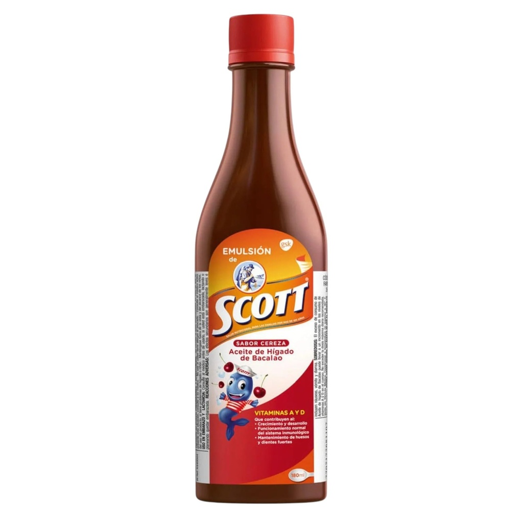 Scott Emulsion – Cherry Flavor – 180ml Bottle