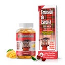 Emulsion de Escocia Kids Immune Bundle – Cherry Cod Liver Oil 6.5 Fl Oz + Omega-3 Vitamin Gummies – Fish Oil with Vitamins A, D, E & B1 – Immune Support & Growth for Children – Great Taste