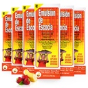 Emulsion de Escocia Strawberry Banana 6-Pack – Cod Liver Oil Liquid Supplement for Kids – Omega-3 Fish Oil with Vitamins A, D, E & B1 – Immune Support & Growth – 6.5 Fl Oz Bottles – Omega 3 for Kids