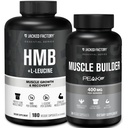 Jacked Factory Muscle Builder Bundle – Peak ATP Muscle Builder (30 Capsules) & HMB + Leucine Capsules (2g L-Leucine, 1g HMB) (180 Capsules) – Muscle Growth, Strength, Lean Muscle & Recovery Support