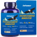 Testosterone Booster for Men with Ashwagandha, L-Arginine, Tongkat Ali, Tribulus, Natural Testosterone Supplement for Men Workout, Strength Booster, Performance and Building Muscle, 180 Capsules