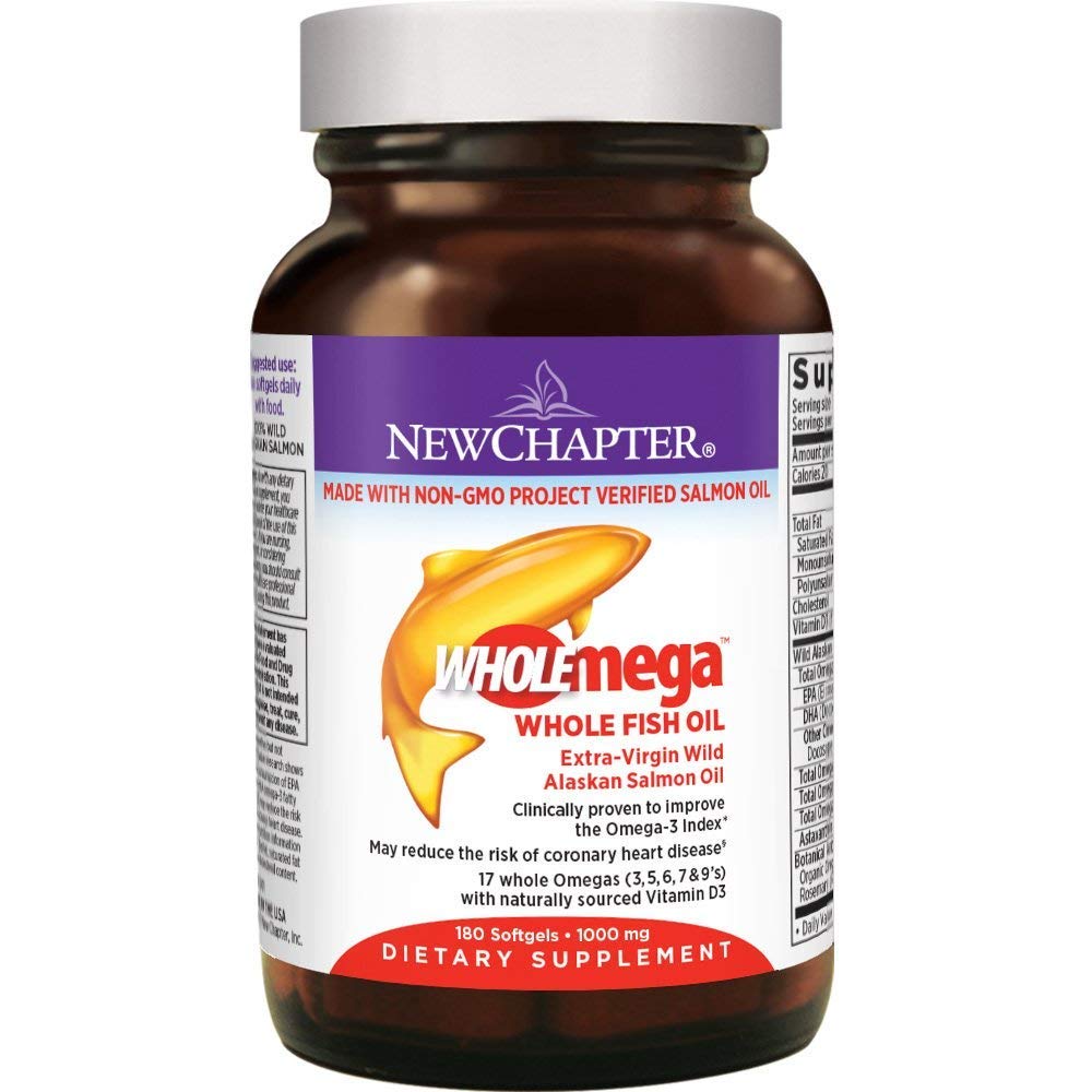 New Chapter - Wholemega Omega Extra Virgin Fish Oil 1000 mg. - 180 Softgels ( Multi-Pack)