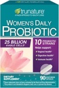 Trues N' Nature Women's Daily PROBIOTIC 90 Capsules, 25 Billion Cells Vegetarian Probiotics for Digestive Health 90 Count, 90 Day Supply