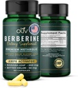 oliv Pure Berberine Supplement Capsules – Berberine HCI 1000mg - Natural Metabolic Support with 200mg Bitter Melon Fruit Extract and 50mg Banaba Leaf – 2 Veggie Capsules Daily (30 Servings)