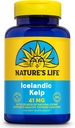 Nature 's Life Island Kelp 41 mg Tablety - Jod Supplement a štítné žlázy - Gluten Free, Non-GMO Green Superfood - 60denní záruka - 500 Služeb, 500 Tablet