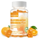 Nutravita Glucosamine Chondroitin Gummies with MSM & Elderberry Extra Strength - Joint Support, Antioxidant Immune Support Supplement for Adults, Men & Women.60 Orange Chews