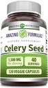 Incrible Fórmulas Celery Seed Extract Supplement | 1500 Mg Per Serving | 120 cápsulas Veggie | Non-GMO | sen glute | Made in USA