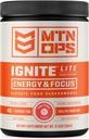 MTN OPS Ignite Lite Energy Drink Powder Gluten Free Nitric Oxide Supplement Drink Mix, L Arginine, L Citrulline, Caffeine & Nootropic Sugar Free Drink Mix, 45 Servings, Pink Citrus