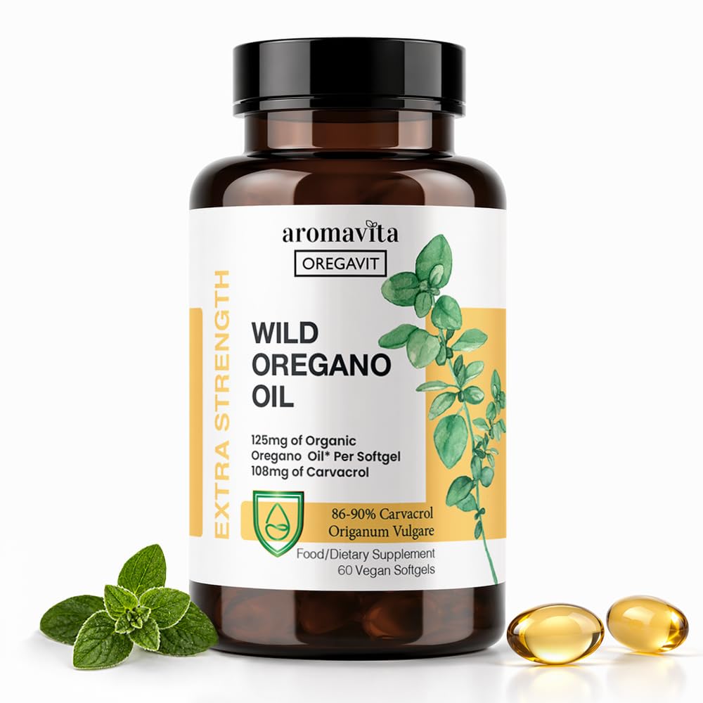 Wild Oregano Oil Softgels – 86–90% Carvacrol, Oil of Oregano Capsules, Immune & Gut Support* | Easy Daily Use, No Strong Taste, Greek Origin, 60 Softgels