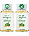 Oil of Oregano with Black Seed Oil, 6000mg Oregano Oil Capsules Organic with Carvacrol & Thymoquinone, 2 in 1 Supplement for Immune Health, Non-GMO, Easy to Swallow, 2 Bottle, Total 120 Softgels