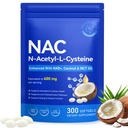 NAC Softgels 600mg Per Serving - NAD+ Enhanced N-Acetyl Cysteine with Coconut & MCT Oil for Superior Absorption, Antioxidant, Liver Detox & Cellular Health, Non-GMO, Gluten-Free, 300 Count