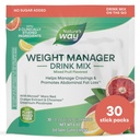 Nature's Way Weight Manager Drink Mix Packets, Supports Craving Management & Abdominal Fat Loss*(1), with Clinically Studied Ingredients, Plant-Based Fiber, No Sugar, Mixed Fruit Flavored, 30 Packets