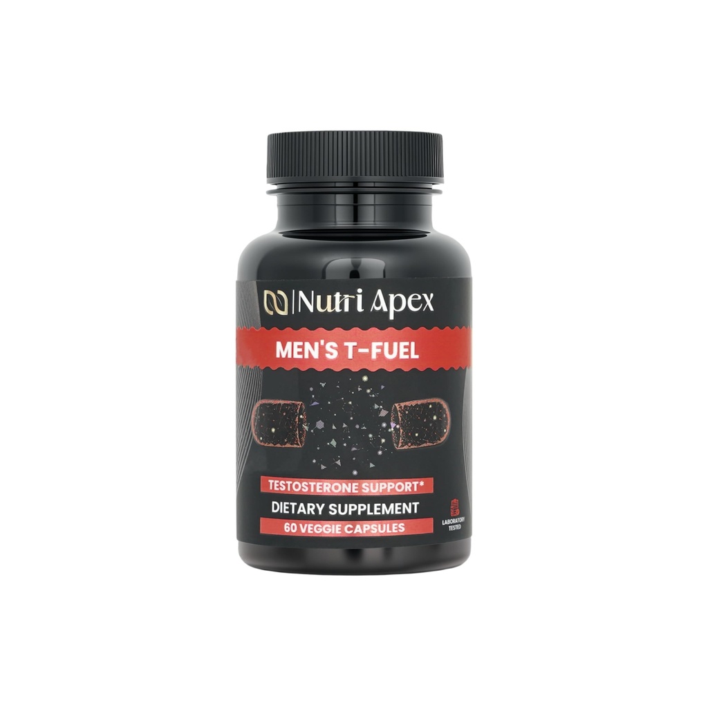 Men's T-Fuel Vitality Support for Men | Horny Goat Weed, Fenugreek, Tribulus, DIM, Panax Ginseng & Boron | Daily Energy & Stamina | 60 Veggie Capsules, Non-GMO | Made in USA