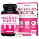 Myo-Inositol & D-Chiro Inositol Supplement For Women (240 Capsules, 2050mg Per Serving Ideal 40:1 Ratio Myo Inositol) Hormone Balance for Women - Third Party Tested, Vegan Safe & USA Made - 240 Count