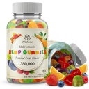 Hemp Gummies for Pain Sleep Anxiety Extra Strengthen High Potency with Pure Natural Organic Hemp Oil Extract Vegan Edible Bear Candy - Non-GMO Vegan Low Sugar
